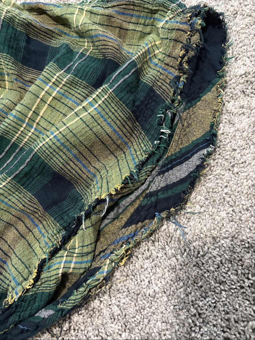 We The Free Flannel Top Size Small Green Plaid - Picture 6 of 10